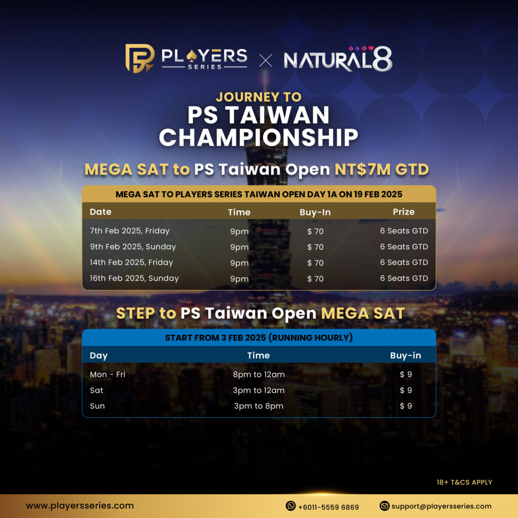 Natural8 x Players Series Online Satellite Schedule